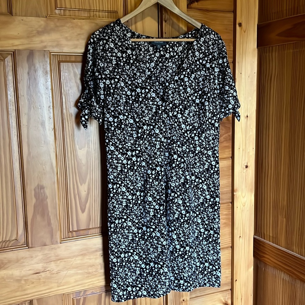 ModCloth black floral dress - EUC size 12